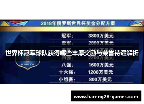 世界杯冠军球队获得哪些丰厚奖励与荣誉待遇解析